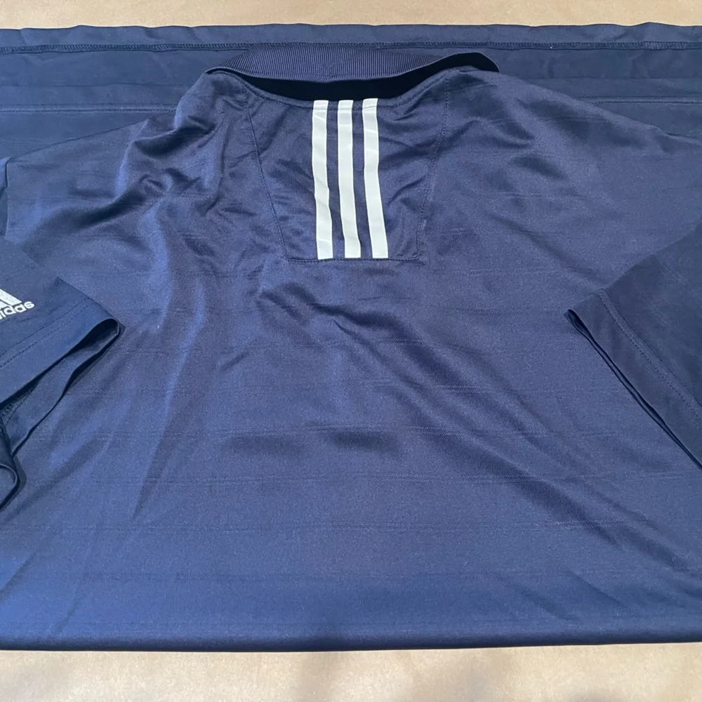 Adidas Short Sleeve Navy golf shirt Climalite | Med